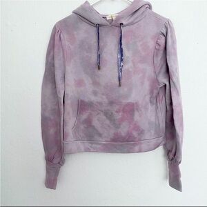 LoveShackFancy Women's Lavender Tie-Dye Hoodie Sweatshirt S